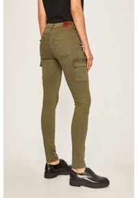 only - Only - Spodnie. Kolor: zielony. Materiał: tkanina, bawełna, materiał, elastan #4