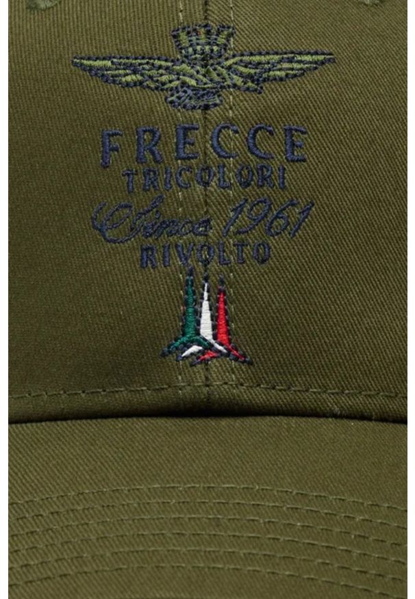 Aeronautica Militare - AERONAUTICA MILITARE Zielona czapka męska Embroidered Frecce Tricolori. Kolor: zielony