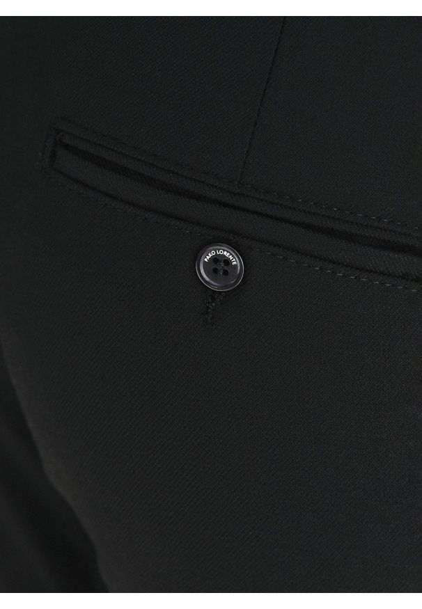 Pako Lorente - PAKO LORENTE - Czarne spodnie męskie. Kolor: czarny. Materiał: poliester, wiskoza, elastan. Wzór: gładki. Sezon: zima, jesień. Styl: klasyczny