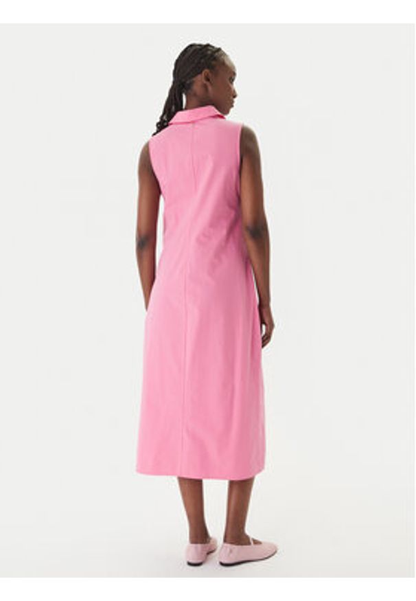 LOLA CASADEMUNT Sukienka koszulowa LS2616085 Różowy Regular Fit. Kolor: różowy. Materiał: bawełna. Typ sukienki: koszulowe