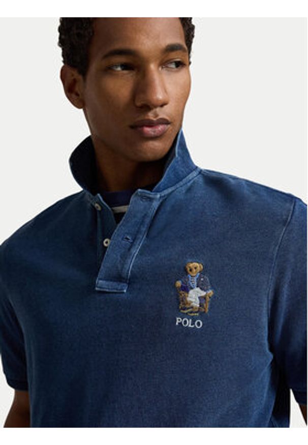 Polo Ralph Lauren Polo 710B29169001 Granatowy Regular Fit. Typ kołnierza: polo. Kolor: niebieski. Materiał: bawełna