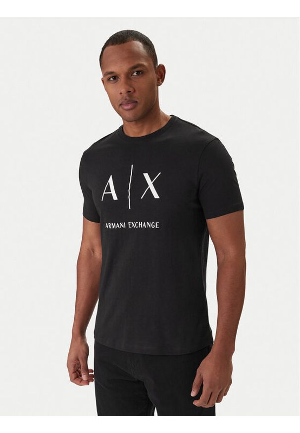 Armani Exchange T-Shirt XM002683 AF10356 UC001 Czarny Regular Fit. Kolor: czarny. Materiał: bawełna