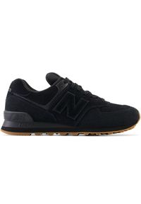 Buty unisex New Balance U574NBB – czarne. Okazja: na co dzień. Kolor: czarny. Materiał: syntetyk, materiał, guma, zamsz, skóra. Szerokość cholewki: normalna. Model: New Balance 574