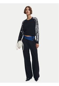 Desigual Sweter Kodiak 25WWJF28 Czarny Regular Fit. Kolor: czarny. Materiał: syntetyk #7