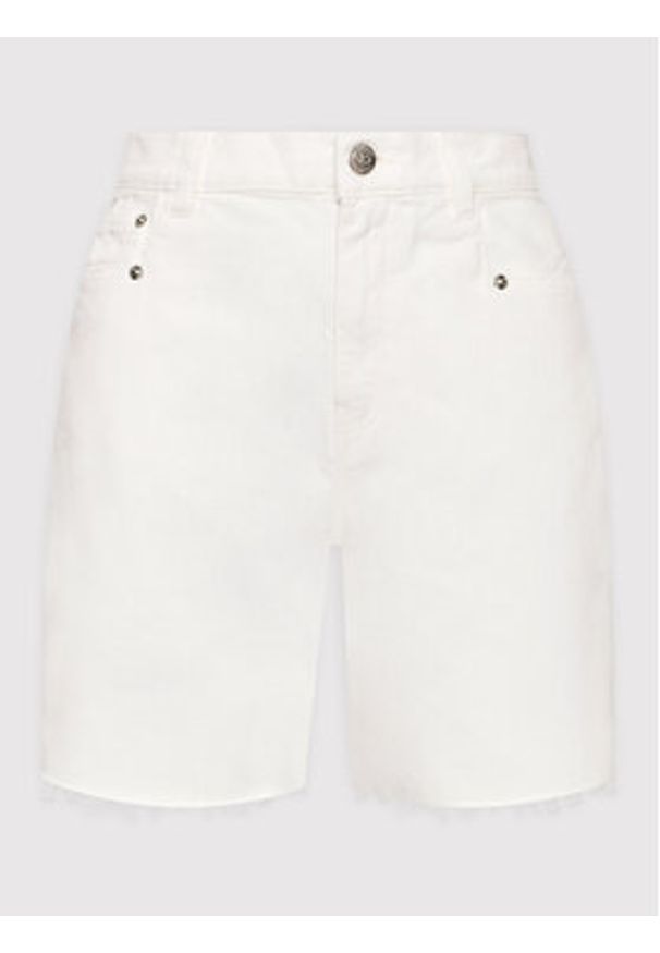 TwinSet - TWINSET Szorty jeansowe 221TT2390 Biały Regular Fit. Kolor: biały. Materiał: bawełna, jeans