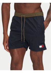 TOMMY HILFIGER - Tommy Hilfiger Szorty kąpielowe UM0UM03455 Granatowy Slim Fit. Kolor: niebieski. Materiał: syntetyk