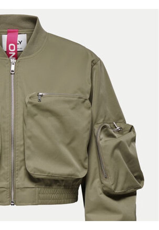 only - ONLY Kurtka bomber Saga 15336303 Zielony Regular Fit. Kolor: zielony. Materiał: syntetyk