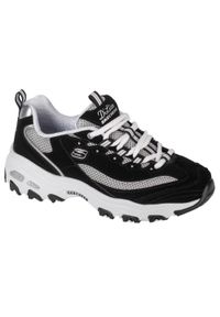 skechers - Buty do chodzenia damskie Skechers D'lites Roam Around. Kolor: czarny. Materiał: materiał, skóra. Szerokość cholewki: normalna. Sport: turystyka piesza