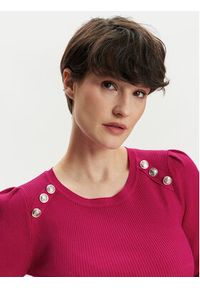 Morgan Sweter 241-MSUCCES Różowy Regular Fit. Kolor: różowy. Materiał: syntetyk