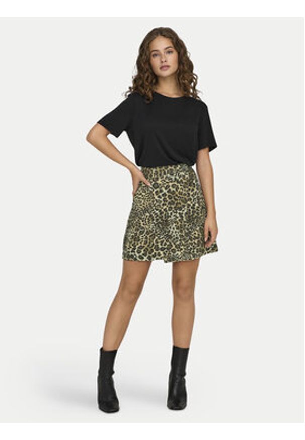 JDY Spódnica mini Ray 15343449 Beżowy Regular Fit. Kolor: beżowy. Materiał: bawełna
