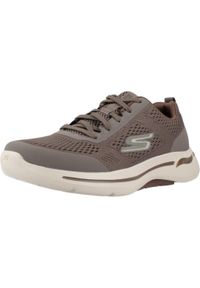 skechers - Buty SKECHERS GO WALK ARCH FIT-IDYLLIC Brązowy. Kolor: brązowy
