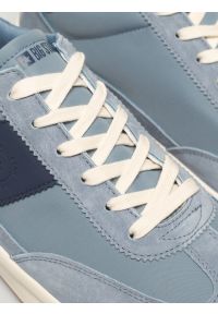 Big-Star - Sneakersy męskie ze skórzanymi wstawkami niebieskie TT174042 401. Nosek buta: okrągły. Zapięcie: sznurówki. Kolor: niebieski. Materiał: skóra #3