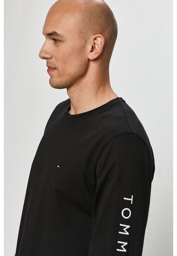 TOMMY HILFIGER - Tommy Hilfiger - Longsleeve. Okazja: na co dzień. Kolor: czarny. Materiał: dzianina. Długość rękawa: długi rękaw. Styl: casual