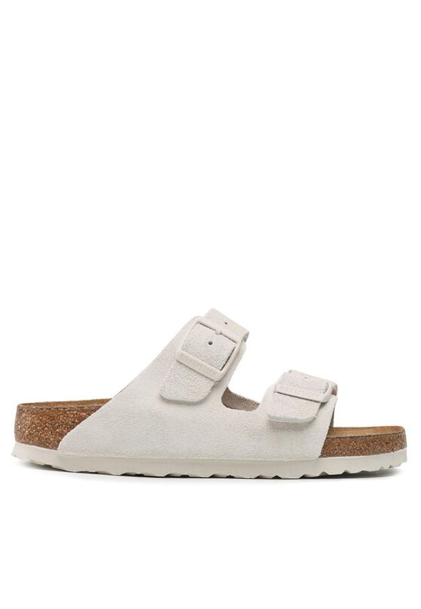 Birkenstock Klapki Arizona Bs 1024516 Beżowy. Kolor: beżowy. Materiał: zamsz, skóra