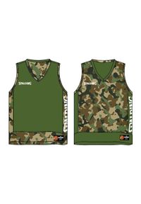 SPALDING - Koszulka koszykarska Spalding Reversible Tanktop Dwustronna. Kolor: brązowy, zielony, wielokolorowy