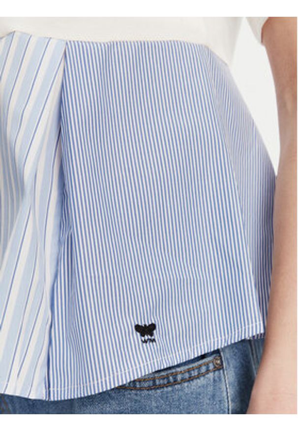 Weekend Max Mara T-Shirt Bird 2515941102 Biały Relaxed Fit. Kolor: biały. Materiał: bawełna