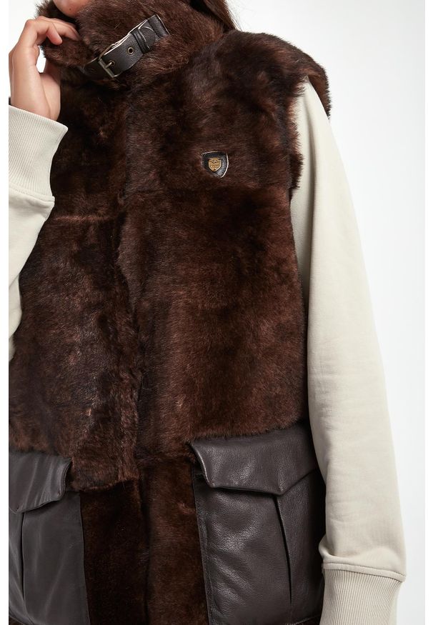 Aeronautica Militare - Kamizelka damska futrzana AERONAUTICA MILITARE. Materiał: futro