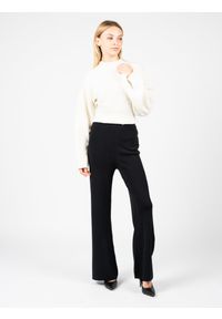 Silvian Heach Spodnie "Flare High Waist" | PGP22345PA | Kobieta | Czarny. Stan: podwyższony. Kolor: czarny. Materiał: nylon, wiskoza. Wzór: aplikacja