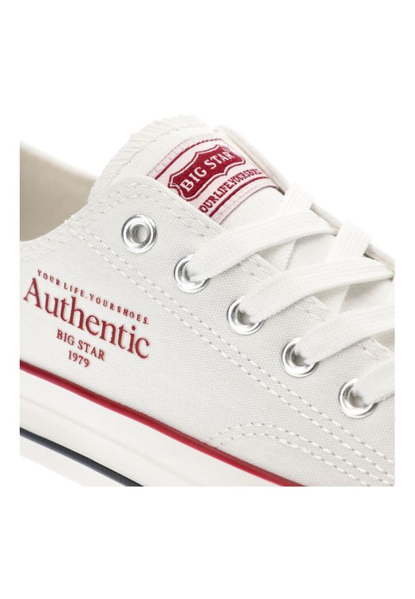 Big-Star - Białe Trampki Big Star Sportowe Obuwie Unisex. Kolor: biały. Materiał: materiał. Sezon: lato, wiosna. Styl: sportowy