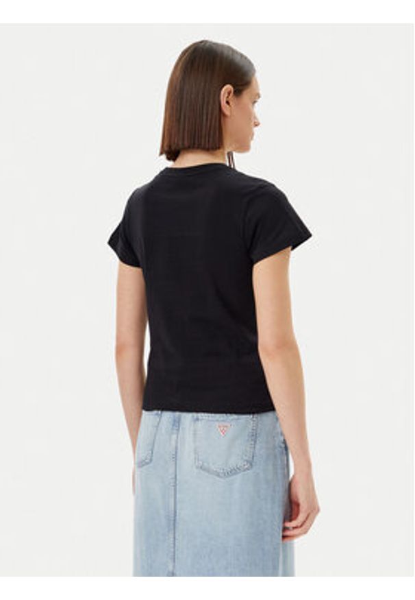 Guess T-Shirt V5GI10 K9RM1 Czarny Regular Fit. Kolor: czarny. Materiał: bawełna