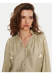 Bruuns Bazaar Bluzka Harrietta BBW4228 Złoty Regular Fit. Kolor: złoty. Materiał: wiskoza #3