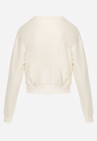 Renee - Jasnobeżowa Bluza z Bawełną ze Ściągaczami przy Rękawach i w Pasie Alberia. Kolor: beżowy. Materiał: bawełna #3