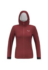 Kurtka przeciwdeszczowa damska Salewa Puez Aqua 4 PTX 2.5L Jacket. Kolor: czerwony. Sport: turystyka piesza #1
