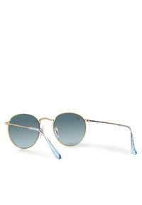 Ray-Ban Okulary przeciwsłoneczne Round Metal 0RB3447 001/3M Złoty. Kolor: złoty