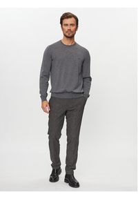 BOSS - Boss Sweter Botto-L 50476364 Szary Regular Fit. Kolor: szary. Materiał: wełna