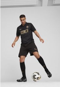 Puma - Męska koszulka wyjazdowa Valencia CF 24/25 PUMA Black Gold. Kolor: czarny, wielokolorowy, żółty