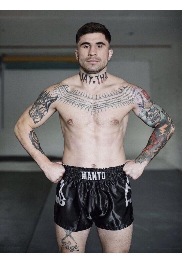 MANTO - Spodeki do Muay Thai męskie Manto Dual. Kolor: czarny