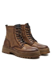 Pepe Jeans Trapery PMS50258 Brązowy. Kolor: brązowy. Materiał: skóra #7