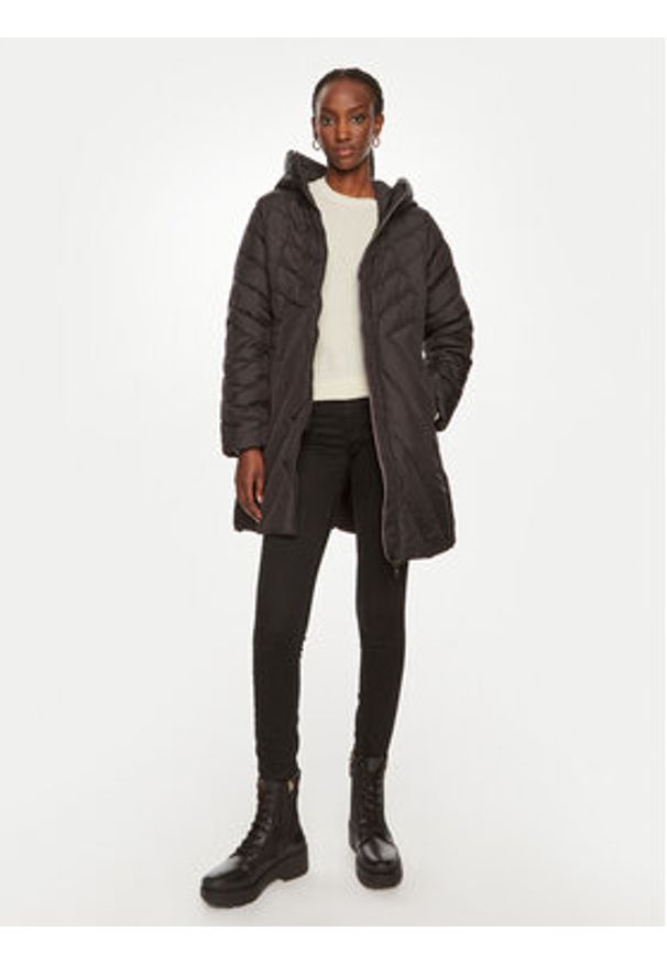 TOMMY HILFIGER - Tommy Hilfiger Kurtka puchowa Chevron WW0WW42622 Czarny Regular Fit. Kolor: czarny. Materiał: syntetyk