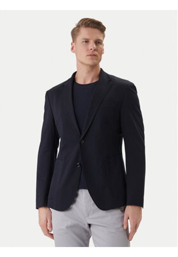 JOOP! Marynarka JB-108Huntsville-J6 30101585 Granatowy Regular Fit. Kolor: niebieski