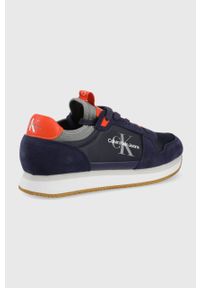 Calvin Klein Jeans sneakersy YM0YM00040.CFE kolor granatowy. Nosek buta: okrągły. Zapięcie: sznurówki. Kolor: niebieski. Materiał: poliester, skóra, guma #4