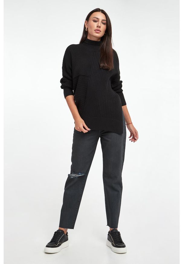 Armani Exchange - Golf damski wełniany ARMANI EXCHANGE. Typ kołnierza: golf. Materiał: wełna