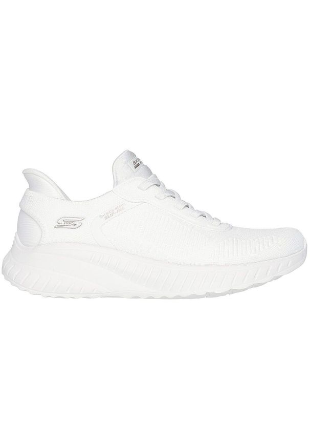 skechers - Adidasy Skechers Bobs Squad Chaos - C, Kobiety. Kolor: biały. Materiał: materiał, syntetyk. Model: Skechers Sport. Sport: turystyka piesza