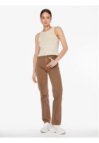 Calvin Klein Jeans Top J20J221055 Beżowy Regular Fit. Kolor: beżowy. Materiał: bawełna #2
