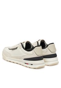 TOMMY HILFIGER - Tommy Hilfiger Sneakersy Retro Runner Nylon Mix FM0FM05523 Écru. Materiał: zamsz, skóra #5