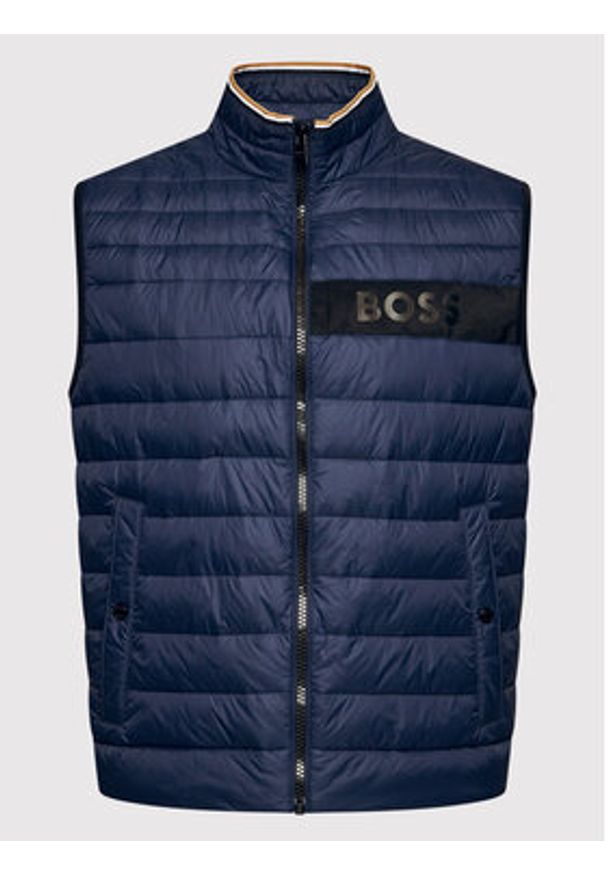 BOSS - Boss Kamizelka Darolan 50464300 Granatowy Regular Fit. Kolor: niebieski. Materiał: syntetyk