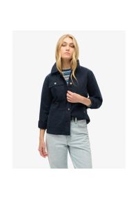 Superdry - Kurtka robocza z płótna. Okazja: na co dzień. Kolor: niebieski. Materiał: bawełna. Długość rękawa: długi rękaw. Styl: casual #1