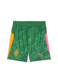 Puma - Męskie szorty bramkarskie AC Milan 25/26 PUMA Archive Green Intense Orange. Kolor: zielony. Materiał: tkanina