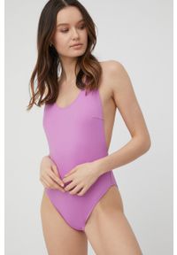 Calvin Klein strój kąpielowy kolor fioletowy miękka miseczka. Kolor: fioletowy #3