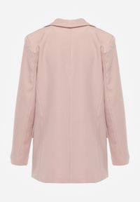 Renee - Ciemnoróżowa Marynarka z Ozdobną Imitacją Kieszeni Nilzedi. Okazja: na co dzień, do pracy, na spotkanie biznesowe. Kolor: różowy. Styl: klasyczny, casual, biznesowy, elegancki #6