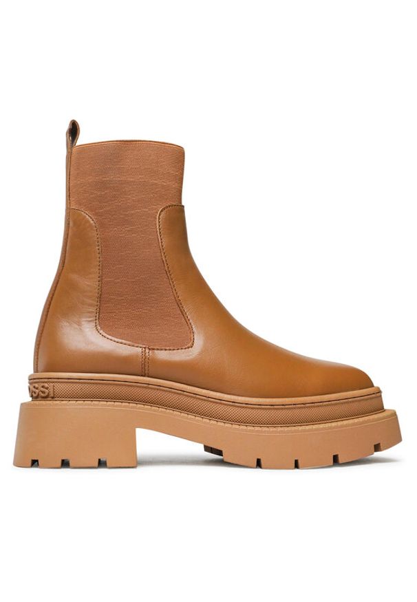 Gino Rossi Sztyblety 222FW104 Brązowy. Kolor: brązowy. Materiał: skóra