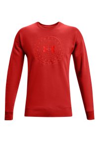 Bluza Under Armour Ua Rival Alma Mater, Mężczyźni. Kolor: pomarańczowy. Materiał: materiał, bawełna #1