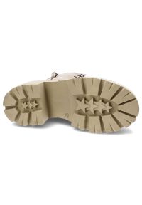 Beżowe Botki Nessi Wygodne Obuwie Damskie. Okazja: na co dzień. Zapięcie: sznurówki. Kolor: beżowy. Materiał: materiał. Sezon: lato. Styl: casual, elegancki #5