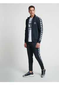 Kurtka Hummel Nathan 2.0 zip. Kolor: biały, czarny, wielokolorowy. Materiał: polar, dresówka