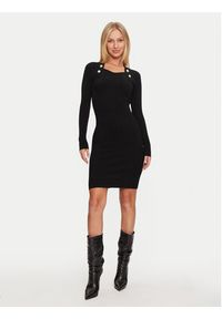 Marciano Guess - Guess Sukienka koktajlowa 4BGK01 5613Z Czarny Bodycon Fit. Kolor: czarny. Materiał: wiskoza. Typ sukienki: bodycon. Styl: wizytowy