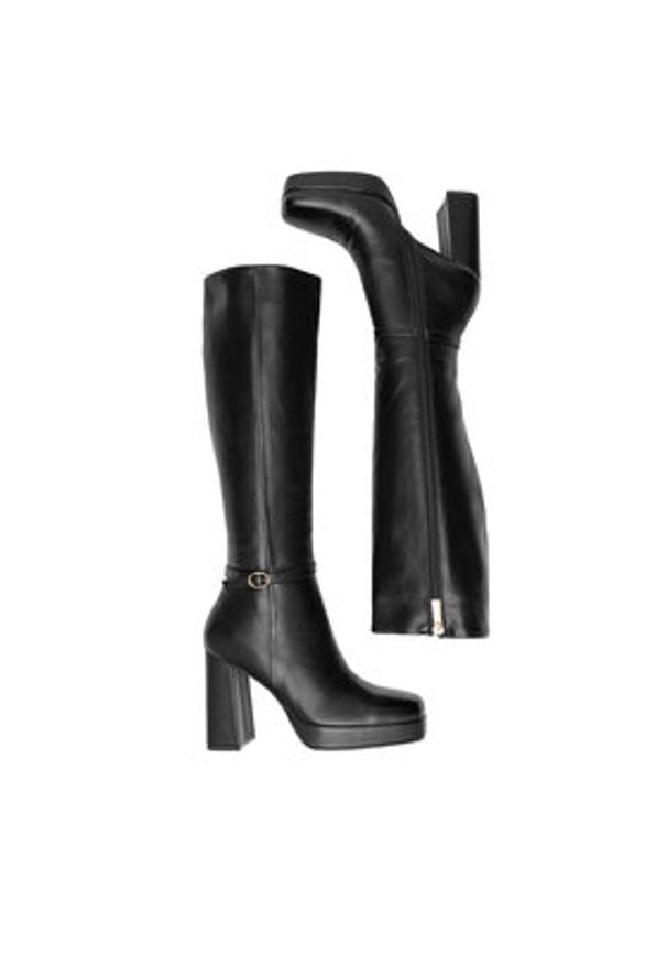 Jenny Fairy Kozaki HY7617-2 Czarny. Kolor: czarny. Materiał: materiał